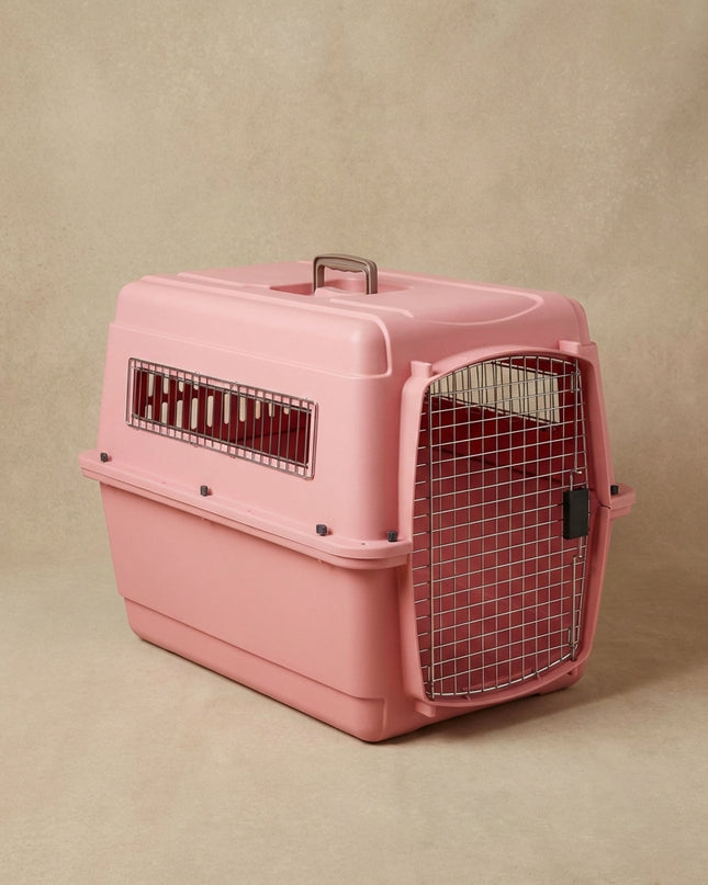 Pink Pet Travel Crate - For Cats & Small Dogs up to 5kg (50x33x33cm)